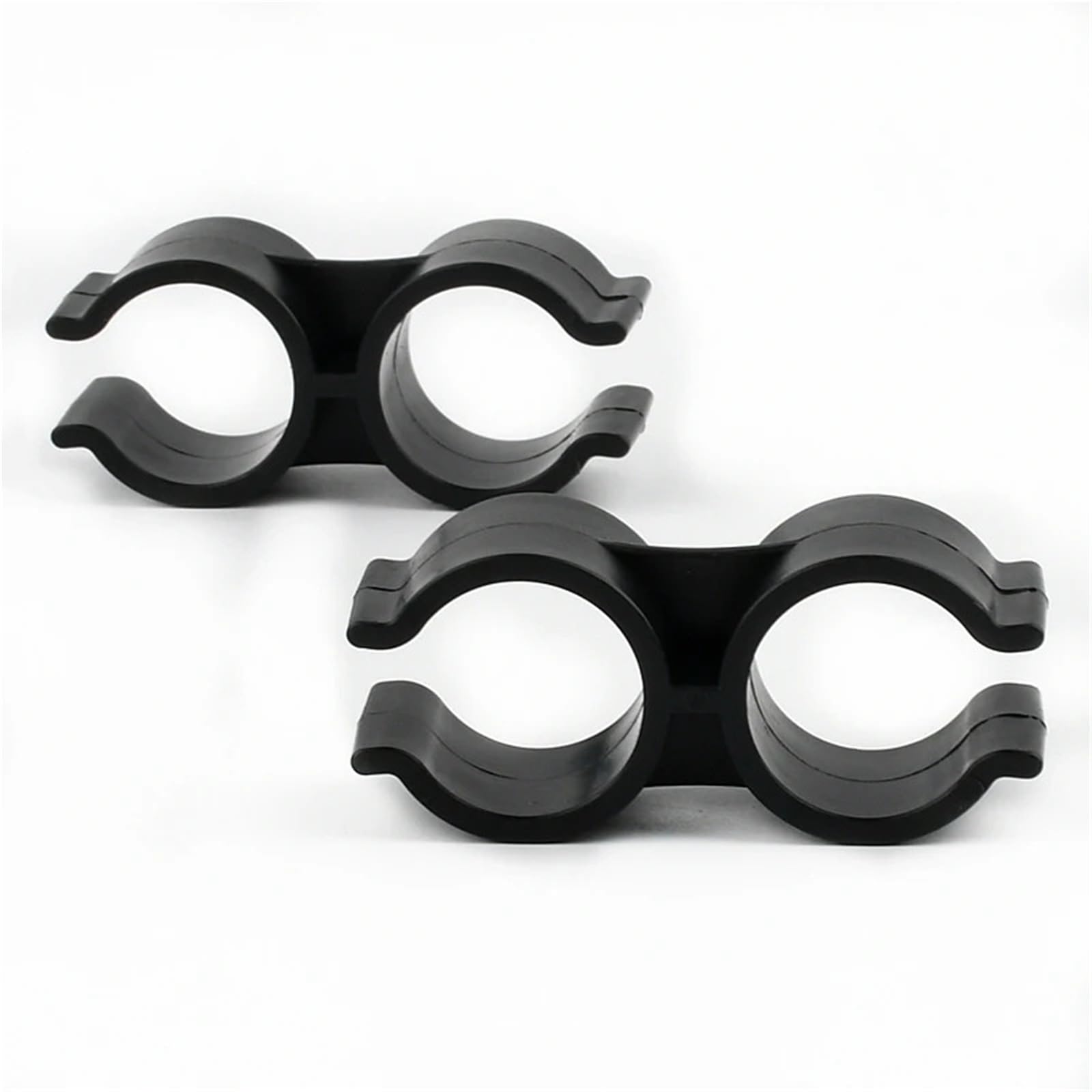 Wire Shelf Clips 25pcs 25mm PVC Double U-Type Pipe Clamp Garden Water Tube Support Joint Irrigation Fittings Plastic H-Type Clip