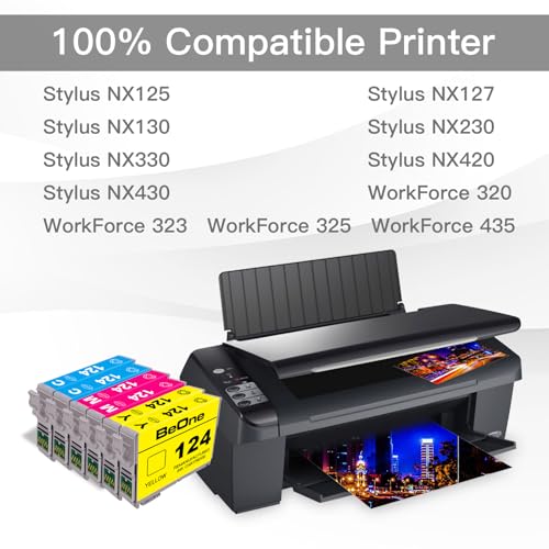 Cartouches d'encre Epson T124 BeOne de rechange pour imprimantes Stylus et Workforce pack de 6 - 2
