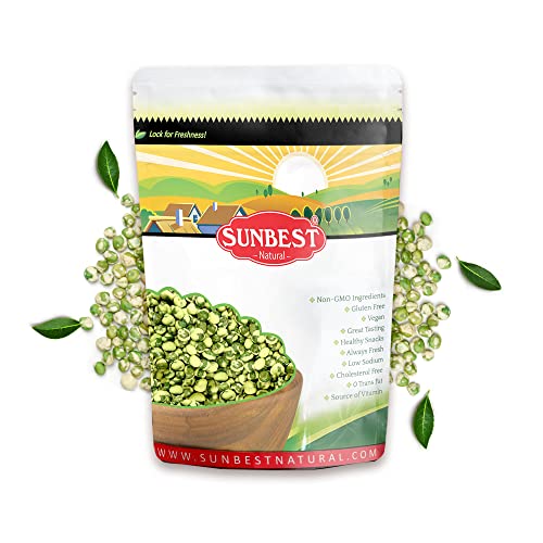Sunbest Natural - Wasabi Peas, Whole Green Peas Spicy Snacks For Cooking & Baking, Pea Snacks For Salads & Meals, Non-Gmo, Gluten-Free, Vegan Peas Bulk Wasabi Snacks, 3 Lbs #TOP29