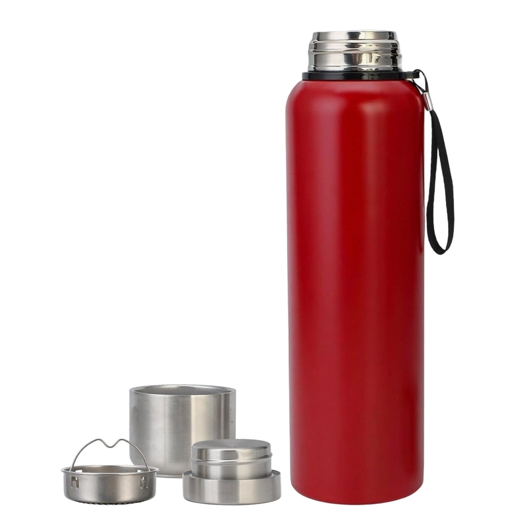 XUDREZ 1.5L Vacuum Insulated Stainless Water Bottle, Large Metal Bottle Flasks BPA Free, Non-Leak Sports Drinks Bottle for Running, Gym, Cycling (Red)