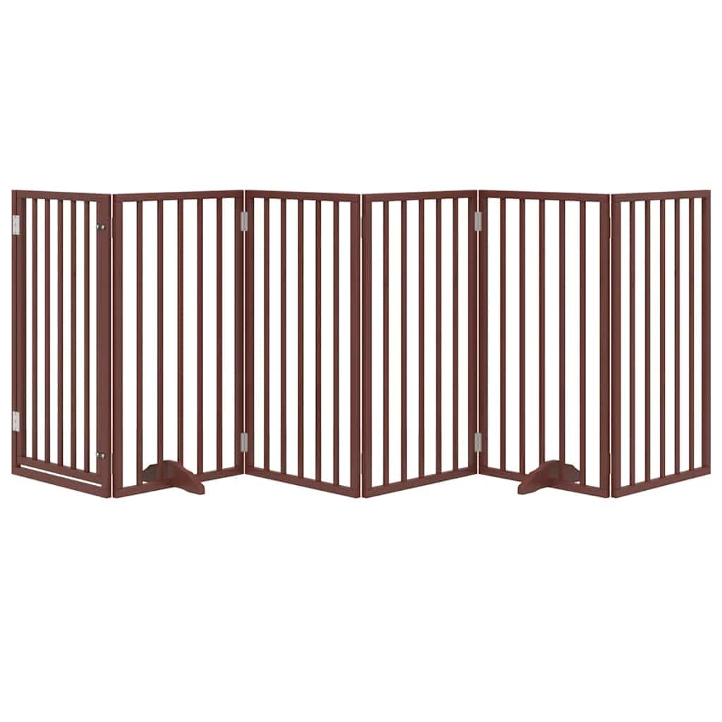 Rejilla plegable para perros de madera de álamo, 6 paneles, 300 cm, plegable, 300 cm