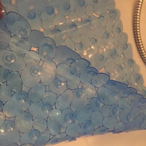 FRANDIS 195130 Non-Slip Shower Mat, PVC, 52 x 52 cm, Blue, 195131