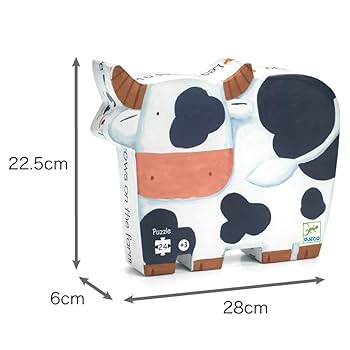 Amazon | DJECO ジェコ シルエットパズル カウオンザファーム 24