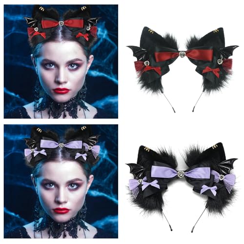 Bandeau oreilles de chat avec queue en peluche, le cadeau de carnaval idéal - 2