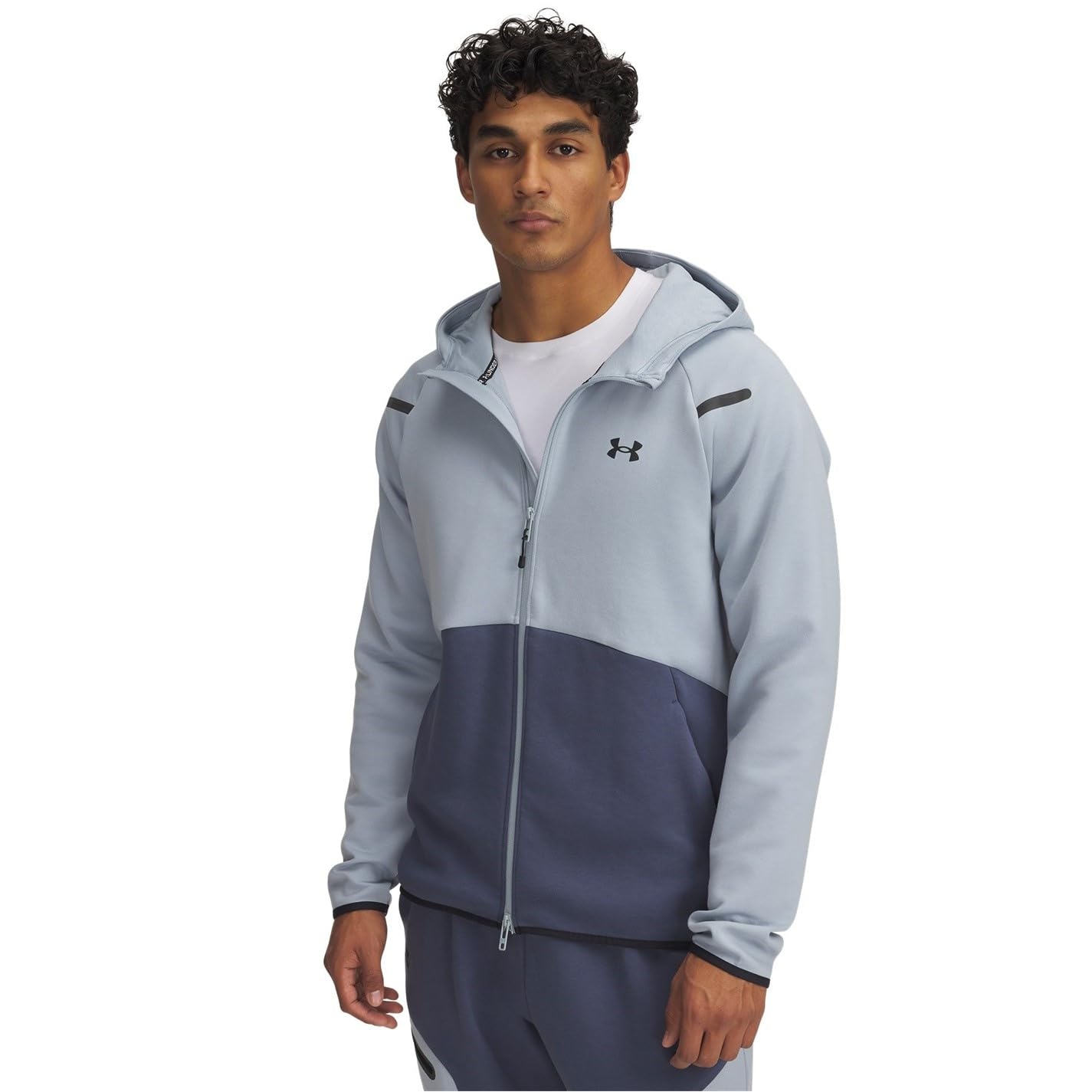 Under Armour Men's Blue Unstoppable Fleece Full-Zip Hoodie in Size L, Sports Direct