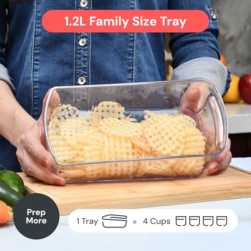 Fullstar The Original Pro Chopper - Vegetable Chopper and Spiralizer, Food Chopper with Container, Fruit Slicer, Kitchen Gadgets & Accessories, Home Essentials (All in 1, White)