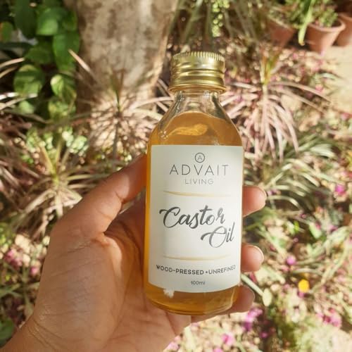 Image of Cold Pressed Castor Oil for Multipurpose Use - Thick and Smooth Consistency - Securely Packaged for Storage - Suitable for Various Applications 100 ML (PACK OF 2)