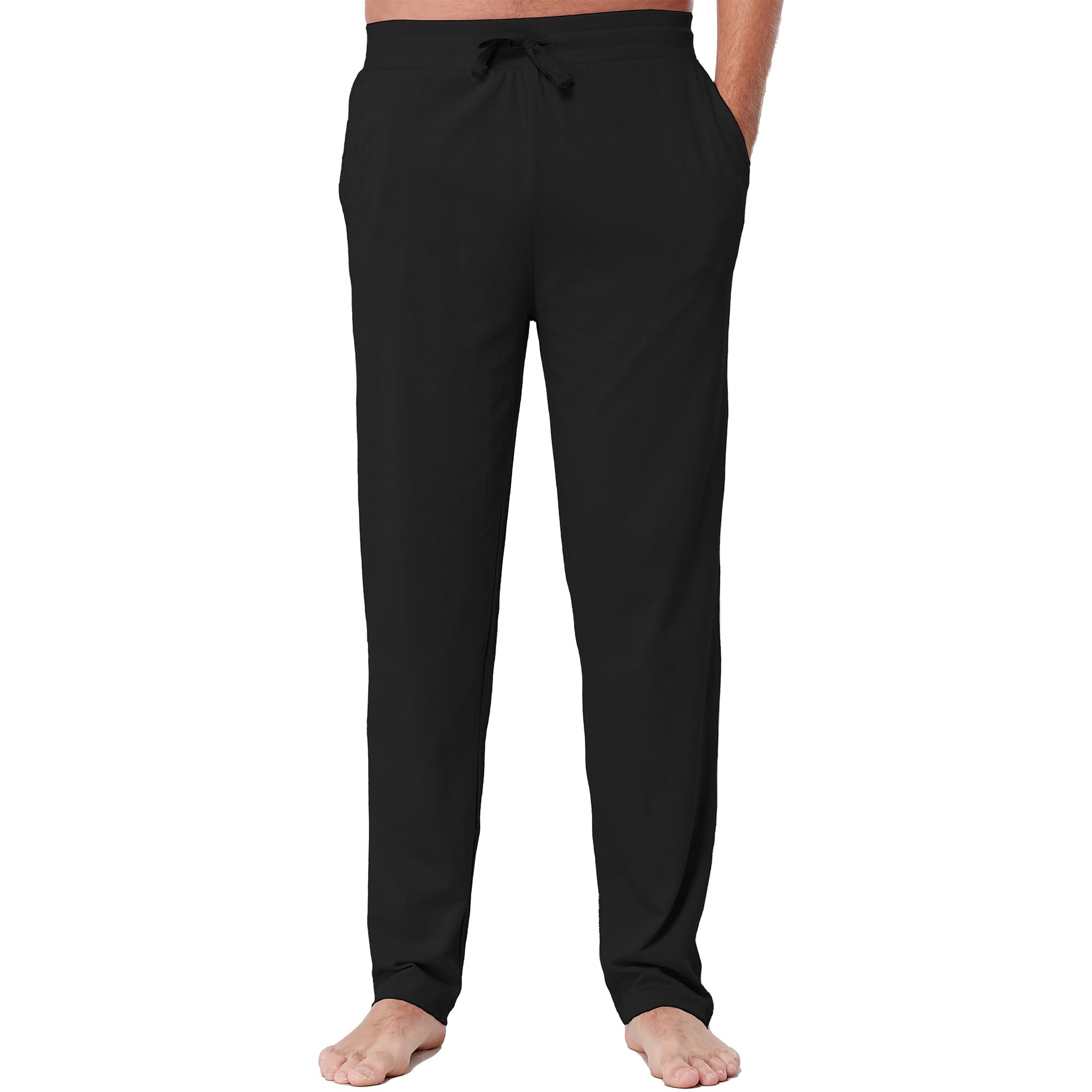 The Essentials Wardrobe Mens TEW Lounge Pants - Open Leg - Black - Medium