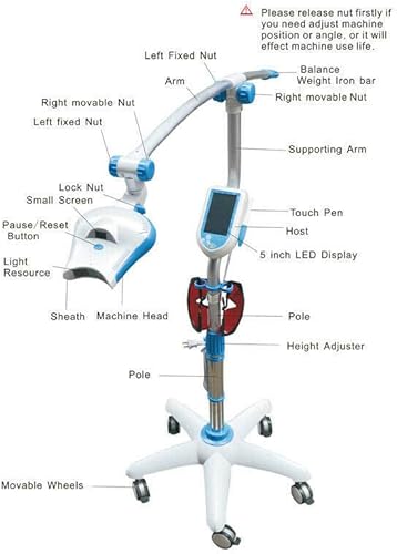 Miniatura 3 de Luz de blanqueamiento de dientes móvil, lámpara profesional de blanqueamiento de dientes, lámpara de luz de blanqueamiento de dientes con acelerador