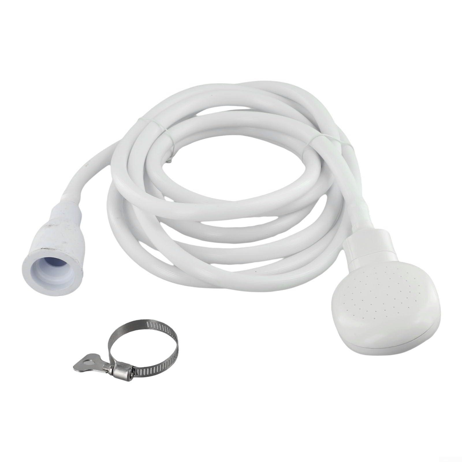 Conector flexible para manguera de ducha, mezclador de grifo único de 2 m con junta de goma para baño y cocina, ideal para personas y mascotas, diseño de fácil instalación