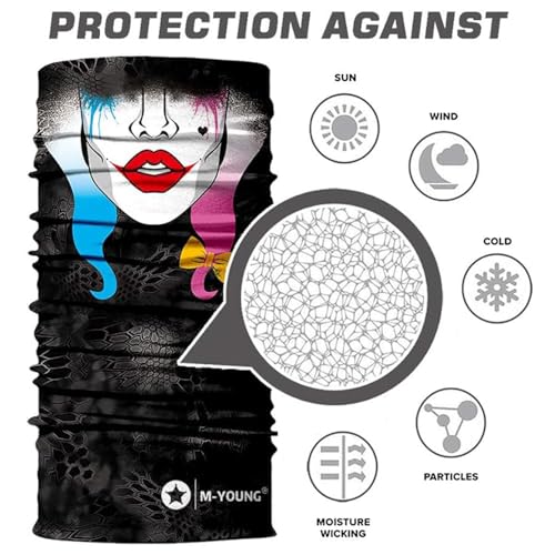 Image of Skull Face Sun Mask Half,Bandanas,Neck Gaiter, Headwear, Headband for Fishing, Hunting,Yard Work