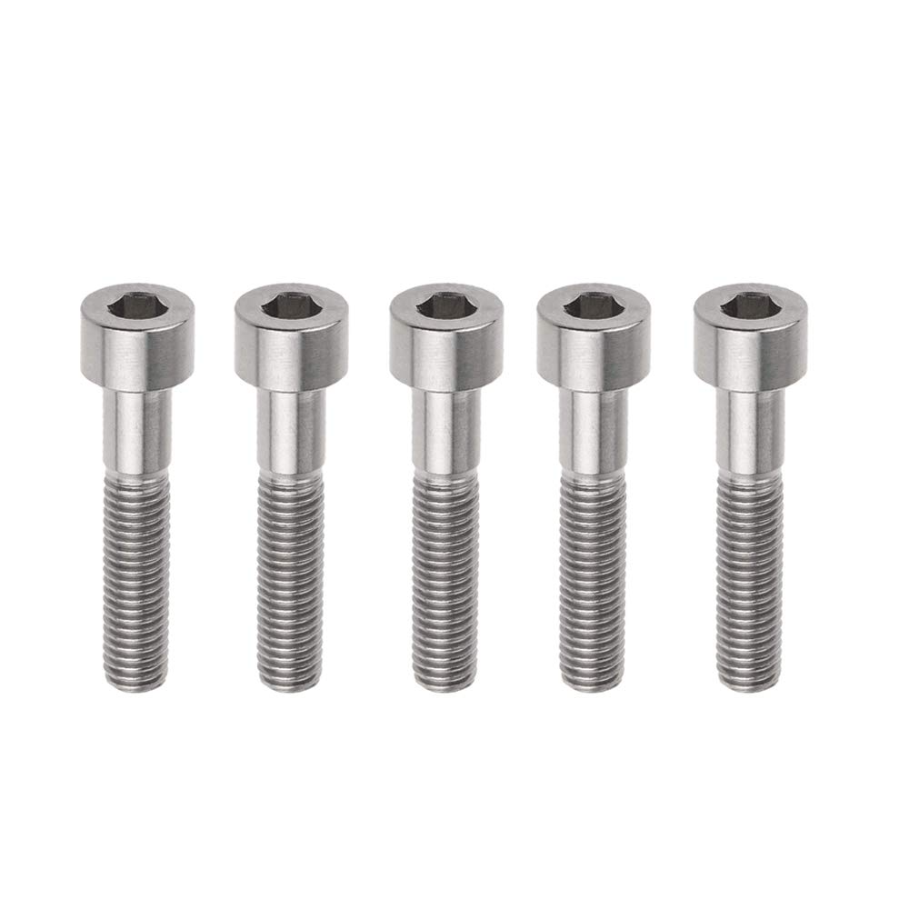 DWAMMEBRS Bolt DIN912 M8x15 20 25 30 35 40 45 50 60 70mm Cap Head Hex Socket Screw Pitch 1.25mm Pack of 5(Titanium,M8x35mm)
