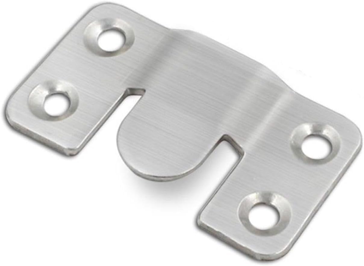 Kyuepong Silver Interlock Hanging Buckle, 1Pcs Stainless Steel Interlock Hanging Buckle Flush Mount Bracket(Large)