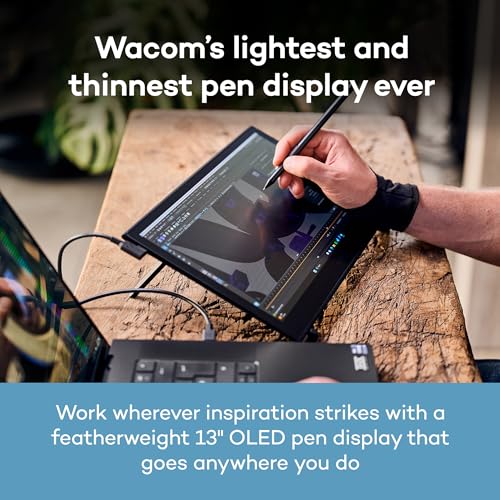 Image of Wacom Movink Drawing Tablet with Screen, 13.3 inch OLED Touchscreen Portable Graphic Art Tablet w /Pro Pen 3, 10-bit Color Display for Mac, PC, Chromebook & Android