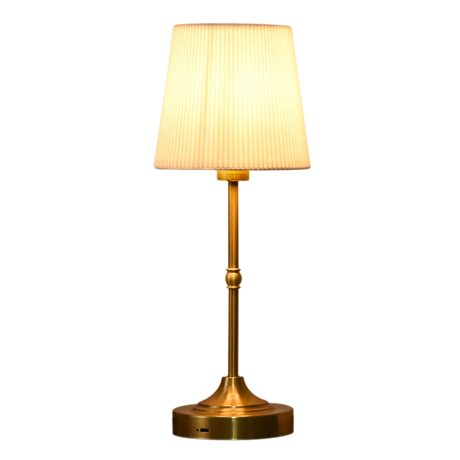 Hsioluted B Portable Attery Powered Table Light With Smooth Dimming And Golden Metal Ase For Dining Area Memory Function Led Lamp