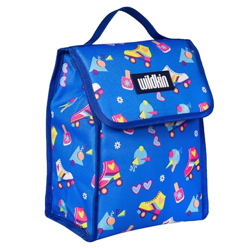 Image of Wildkin Kids Insulated Lunch Bag - Reusable, Ideal for Hot /Cold Snacks, School & Travel - Rad Roller Skates