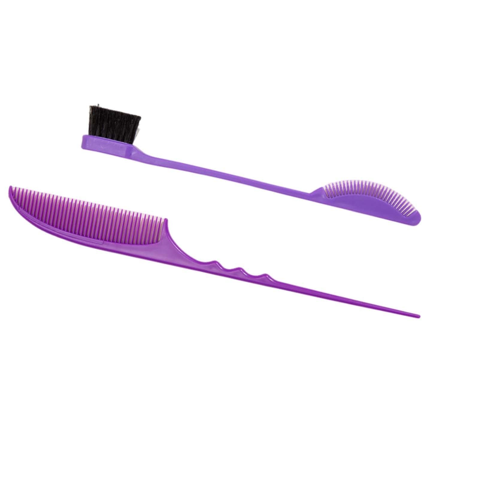 CALANDIS™ 2xHair Styling Comb Set Rat Tail Comb Teasing Comb Brush Set for Women Teasing Violet | Hair Care & Styling-image-36