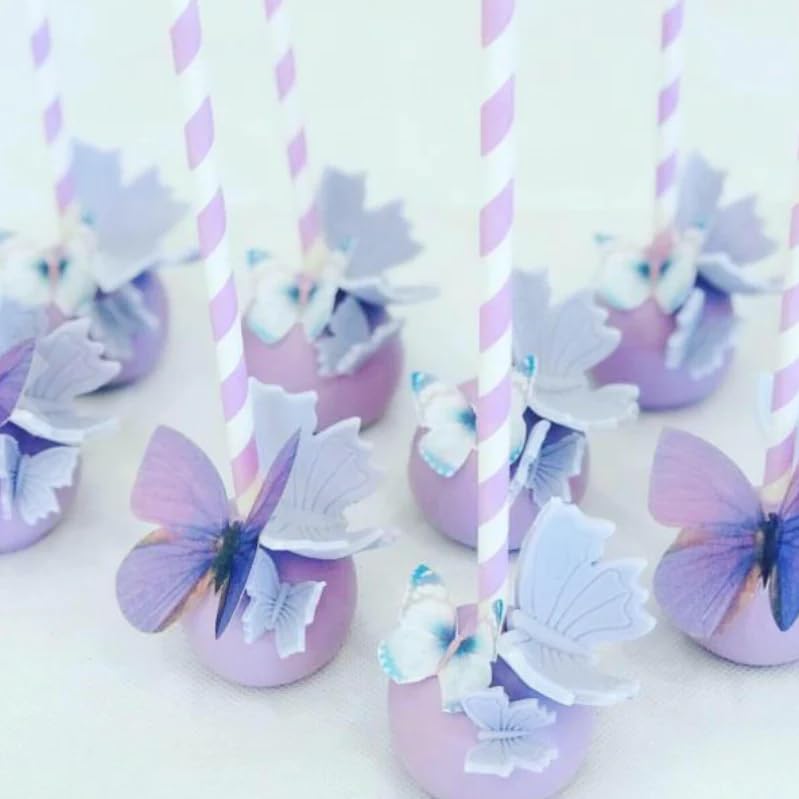 100 pitillos de papel púrpura de 19.7 cm miniatura 5