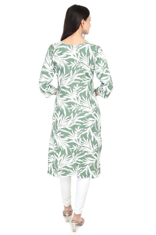 Image of Women's Rayon Kurta - Ethnic Wear Straight Kurti for Daily, Office & Festive Use