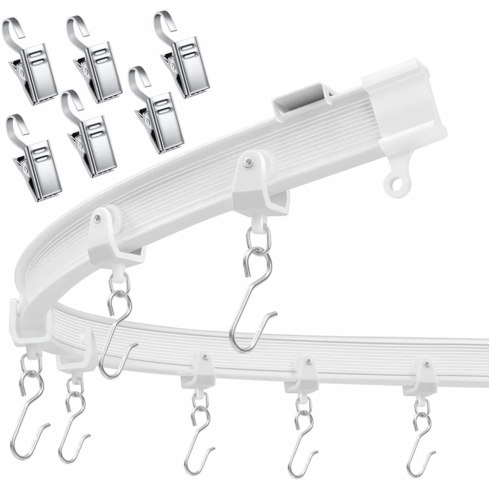 Ctrlzs Flexible Bendable Ceiling Curtain Track, Ceiling Mount For Curtain Rail, Room Divider Ceiling Track For Curtains 9.8Ft