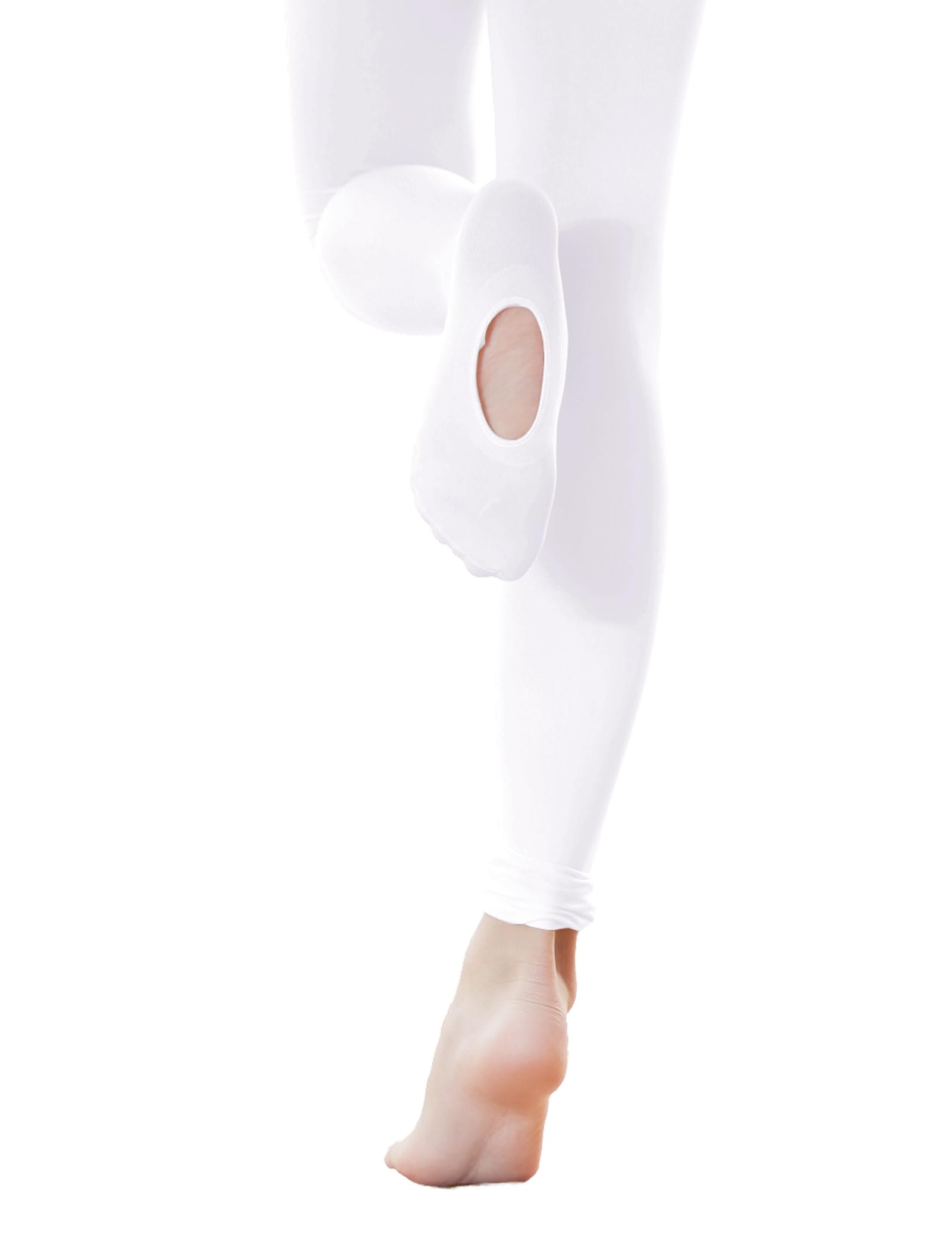 Ultra-soft Ballet Tights High Elastic Convertible Dance Pantyhose 2 Ways to Dress (Toddler/Girls/Women)