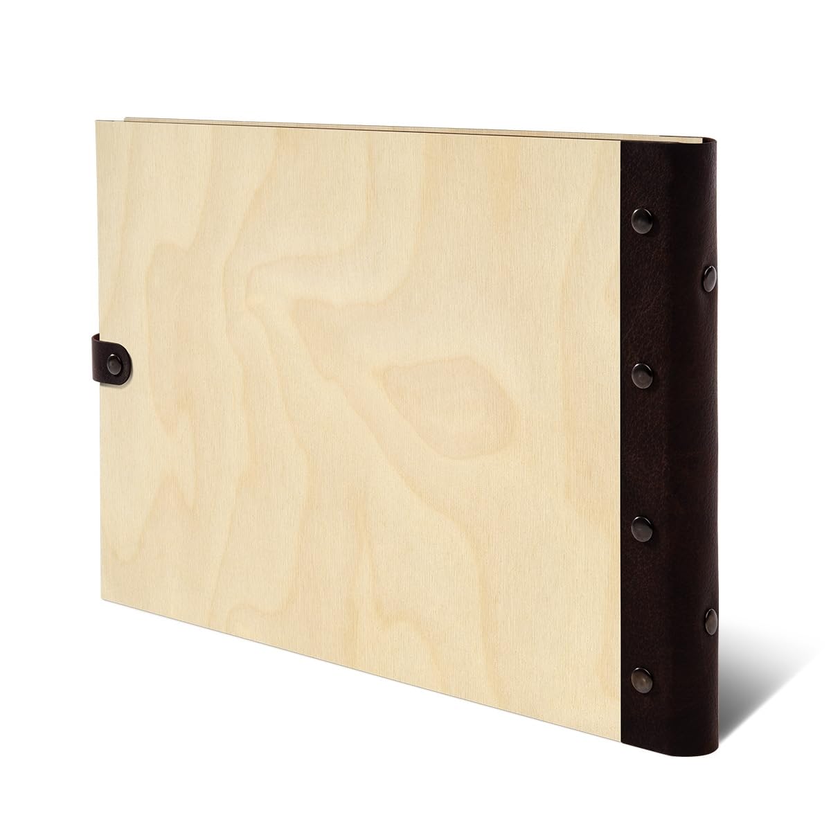 Personalisiertes Gästebuch Taufe Konfirmation Kommunion echtes Holz DIN A4 Kondolenzbuch mit Lasergravur - Pusteblume - mit 72 Blatt / 144 Seiten Naturpapier Weiß