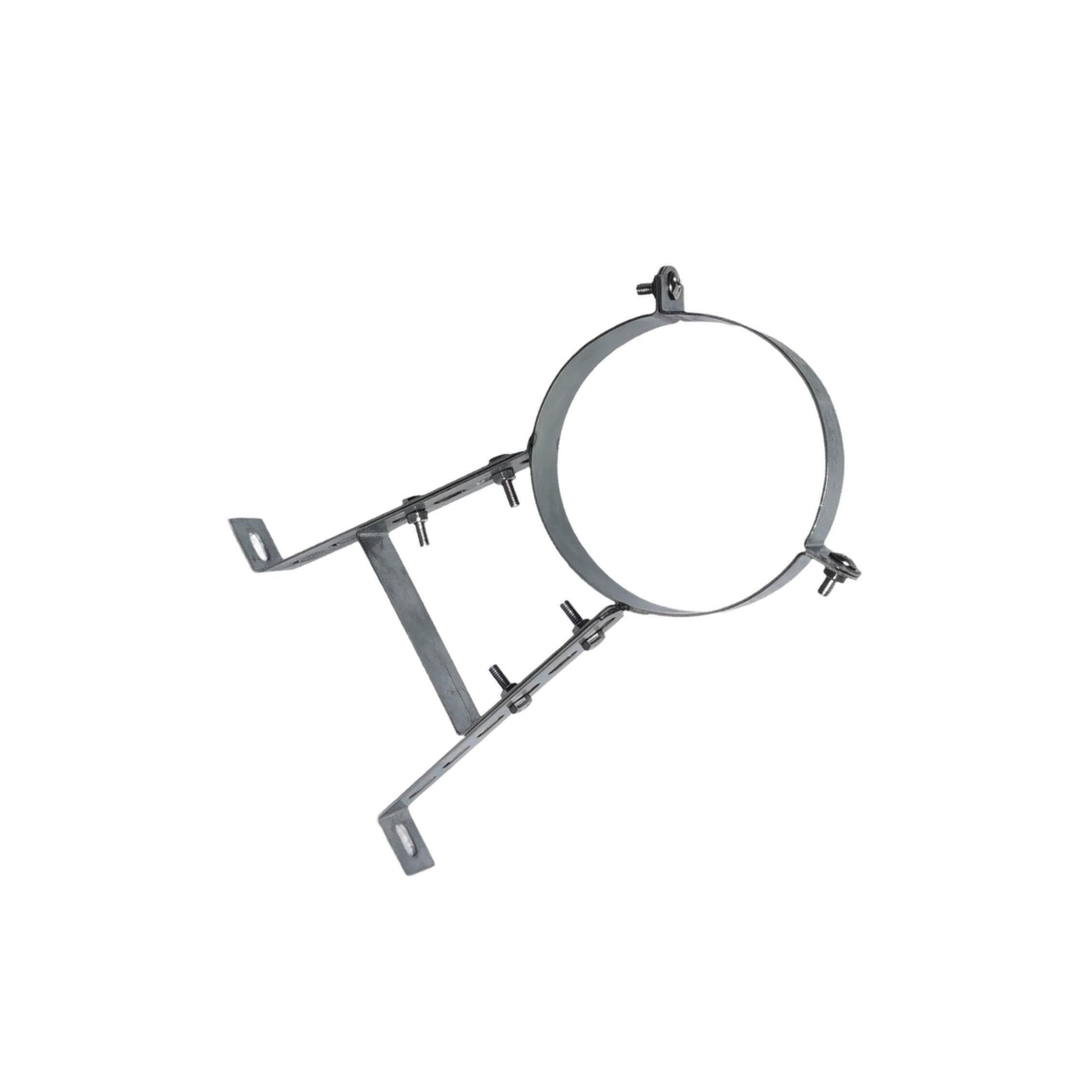 Pixzcsa Silver Stainless Steel Wall Strap For Chimney Pipe Provides Strong And Durable Support Chimney Pipe Bracket Firm And Stable, Dia 15Cm
