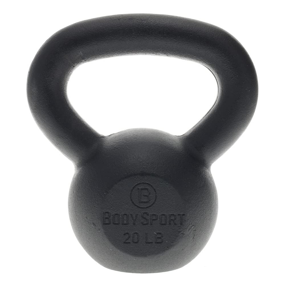 Kettlebell Fonte 10LB (4,5kg) - Noir, Revêtement Poudre, Magshion, Neuf