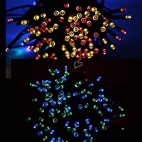 Image of CBK Solar Fairy String Light 10 Meter Inbuilt Rechargable Batery IP65 Waterproof 8 Mode Copper Wire Outdoor /Indoor Solar Powered Led String Light Decorations for Garden Yard Balcony (RGB Colour)