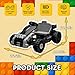 2-in-1 Ride on Toy for Kids, Different Truck/Go Kart Freely Switched, 12V Battery Powered Cars for Kids, Creative Building Block, Ride on Car w/4-Wheel Suspension, LED Lights (Black)