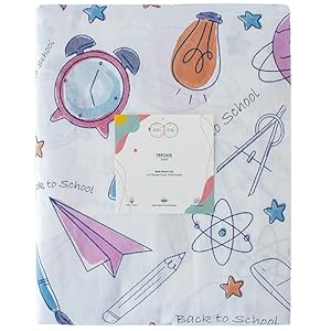 Nikki Peter 100% Cotton Kids Bedsheet Sets for Boys and Girls, School Supplies Kids Twin Sheets, Back To School Twin Bedding, School Stationery Easy Care Super Soft Sheets Set - OEKOTEX Certified Nikki Peter 100 Cotton Kids Bedsheet Sets for Boys and Girls School Supplies Kids Twin Sheets Back To School Twin Bedding School Stationery Easy Care Super Soft Sheets Set OEKOTEX Certified