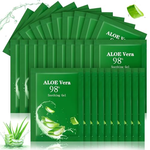 Siifert 30 Pcs Travel Size Aloe Vera Gel 98% Organic After Sun Mo...