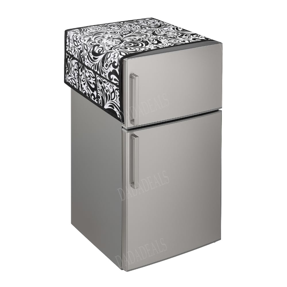 DADADEALS Fridge Top Cover Dustproof and Washable | Decorative Refrigerator Top Unit Cover | Universal Fit for Single or Double Door | Simple Way to Protect Your Fridge Top Surface | Zibra Design