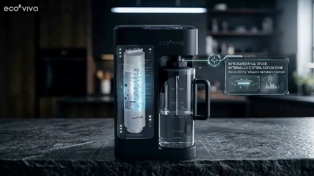 Image of Mate 3 UV Countertop Reverse Osmosis System Water Filter with Remineralization & Autofill Pitcher, 9-Stage RO Water Filtration, 3:1 Pure to Drain, No Installation, Self-Cleaning, Reduce TDS, White