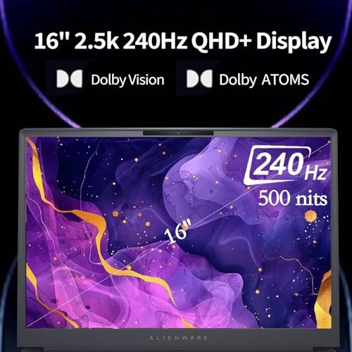 Image of Dell Alienware 16 Area-51 Gaming Laptop • Intel Ultra 9 275HX • NVIDIA GeForce RTX 5080(16 GB GDDR7) • 16.0 inch QHD+ 240Hz Display • 4K Camera • Backlit KB • Win 11 Pro • WiFi 7 • 32GB DDR5 • 2TB SSD
