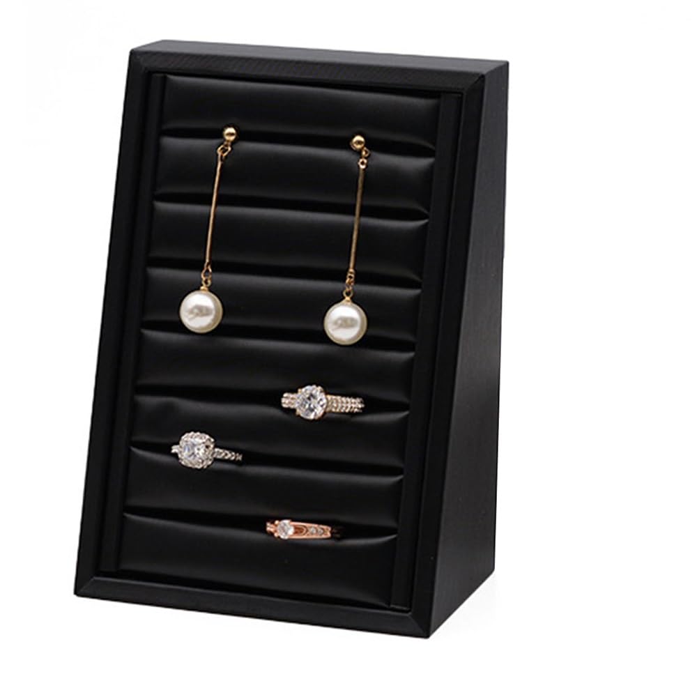 Bandeja de exhibición de anillos, caja de almacenamiento de bandeja de aretes de anillos, organizador de joyas, soporte de exhibición, práctico, encantador, for mujeres, for anillos, bandejas, encimer