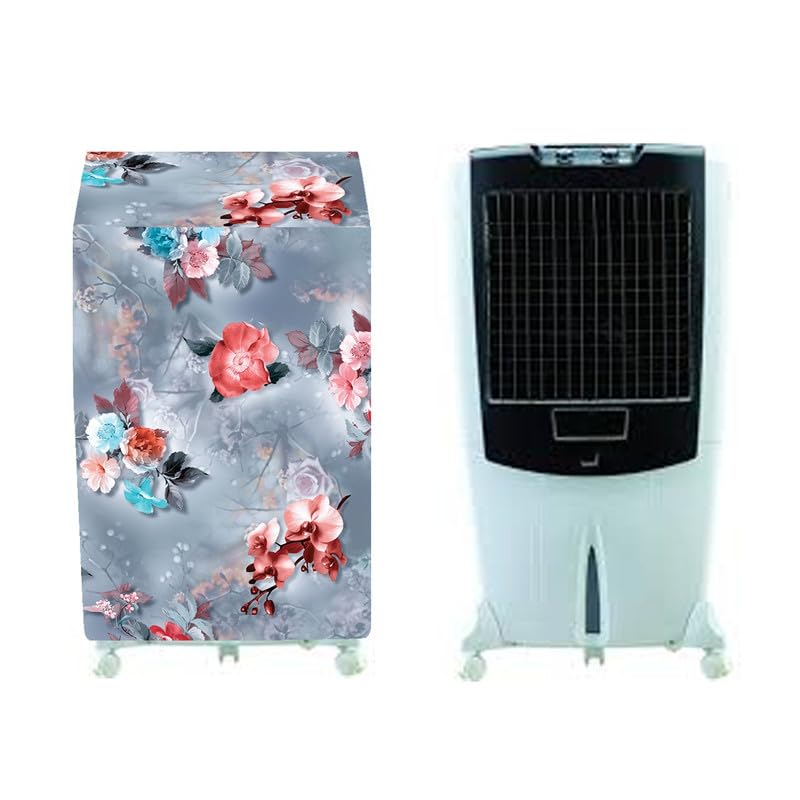 Image of Printed Cooler Cover Suitable For Bajaj DMH95 95L Desert Air Cooler Waterproof, Dustproof, Size (HxWxD) 114X58X68 Cm, Grey.
