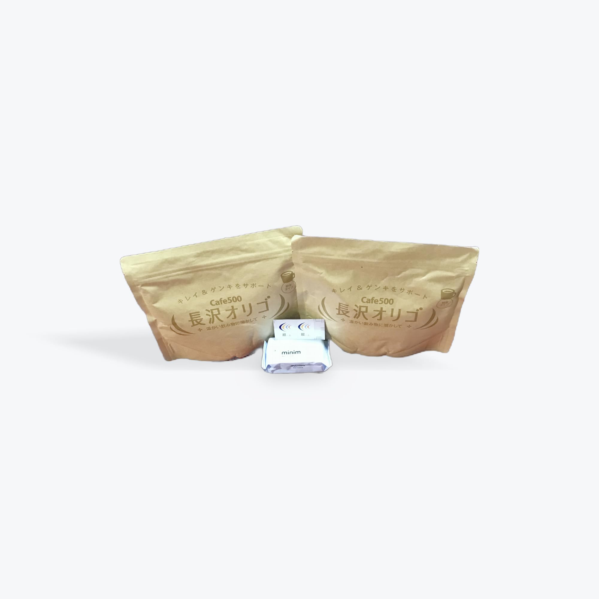 長沢オリゴ Cafe500 オリゴ糖含有食品 260g×2袋セット、ミニティッシ…