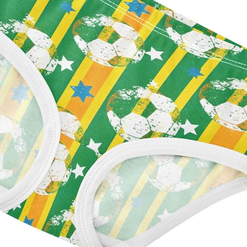 Joisal Yellow Green Stripes Football Girls Underwear Toddlers 2t Cotton Panties for Girl Fancy Kids Briefs Undies4