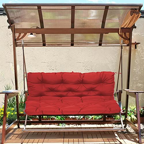 Coussin de balancelle imperméable rouge 150x100cm pour banc de jardin