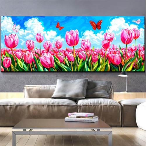 Fleur Diamond Painting Adulte Grand Format Idée Cadeau Créatif 70x200cm