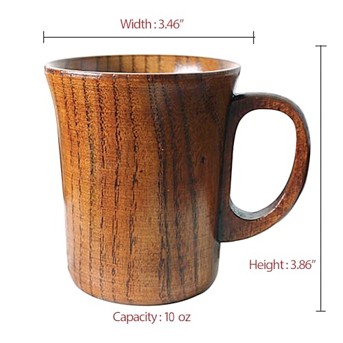 Taza de Madera Natural Jujube 300ml con Asa miniatura 2