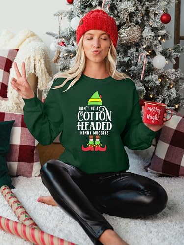 MNLYBABY Moletom de Natal Feliz Natal: Camiseta feminina de Natal de Papai Noel, camiseta de manga c