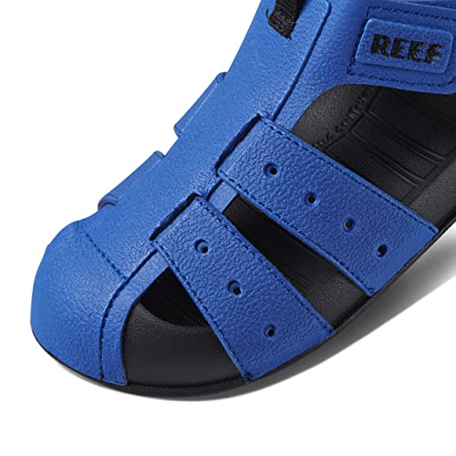 REEF Kids Boys Sandals, Little Water Beachy, Blue/Black, 4 - image 2