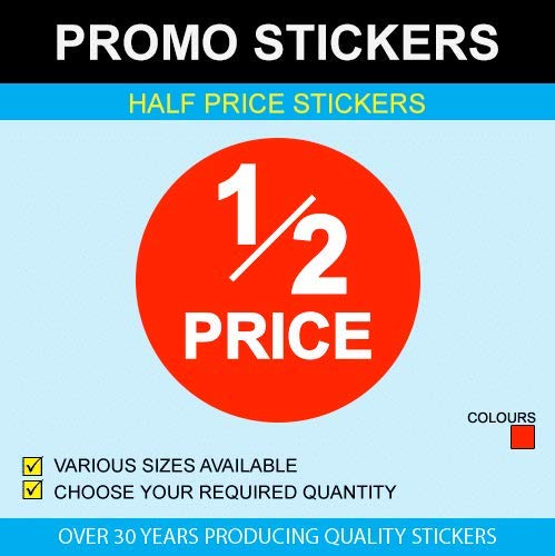 Half Price Stickers - Available in 6 Sizes, 20mm, 1000