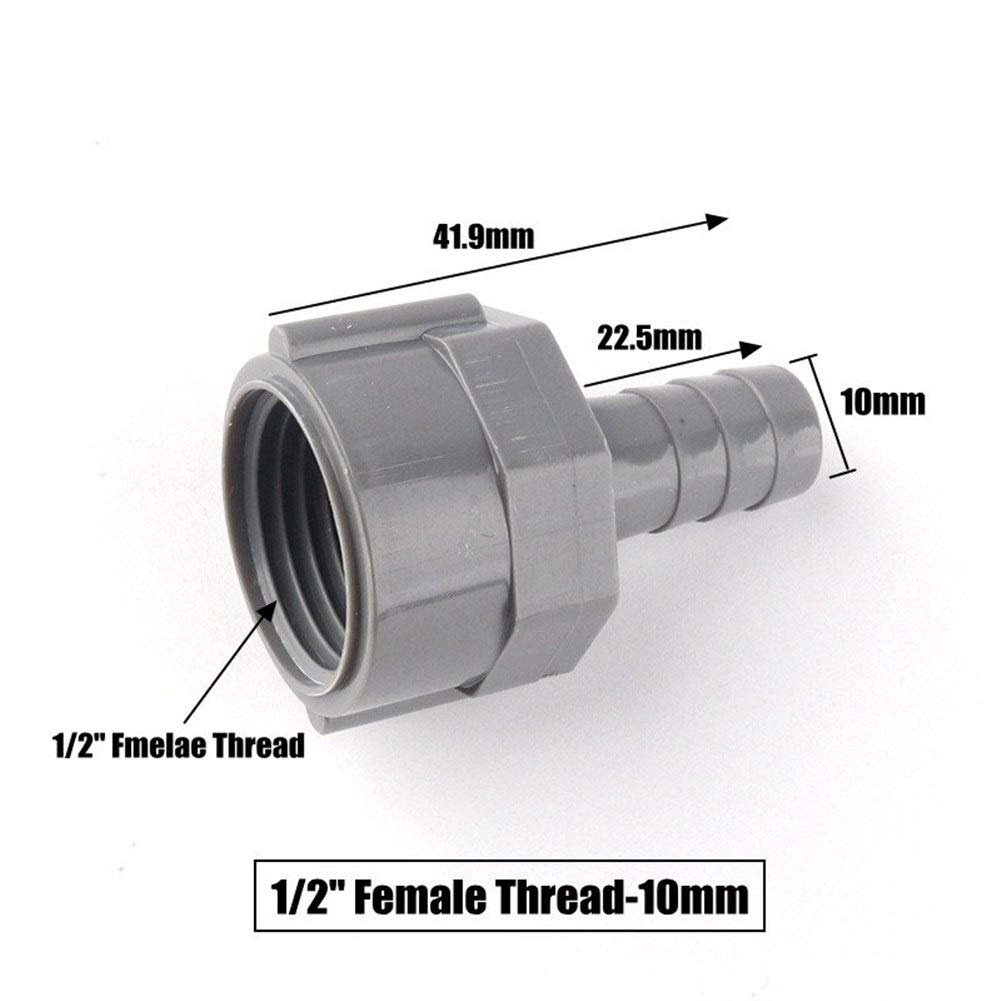 Accesorios para tuberías de riego, Accesorios de tubería 50 Uds riego PVC 1/2-3/4 "Rosca 8-16mm Conectores Acuario Manguera latón