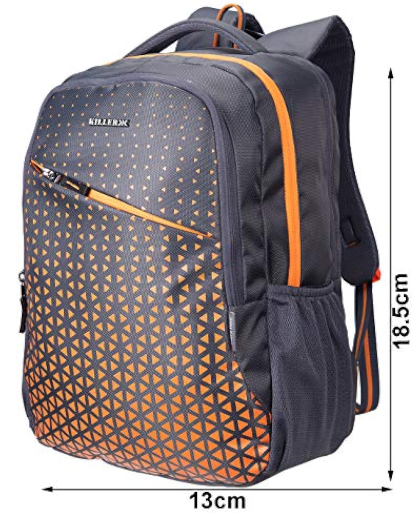 Glitters Polyester 37L Grey School Backpack Bag