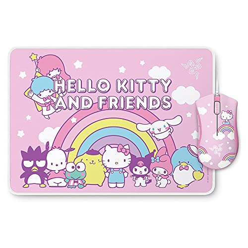Image of Razer DeathAdder Essential & Goliathus Mouse Mat Bundle - Hello Kitty and Friends Edition - FRML Packaging - RZ83-03850100-B3M1