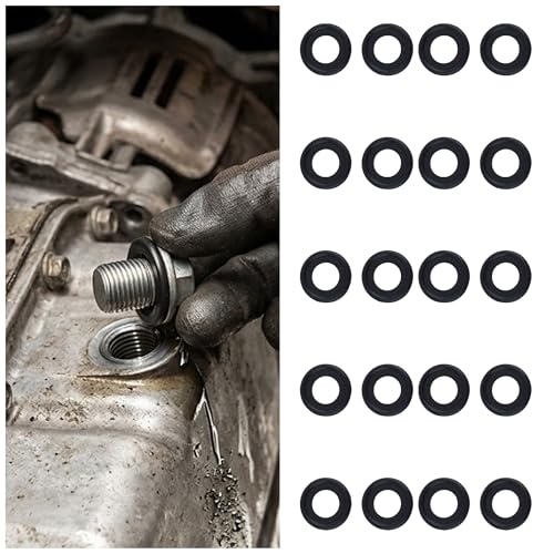 Image of 20PCS Oil Drain Plug Gasket Replace OEM#12616850,Sealability Oil Drain Plug Washer Reduced Oil Leakage,Securely Oil Plug Gasket Car Accessories for Most Cars (M12 /20PCS)