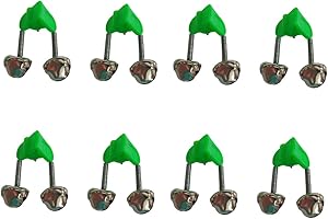 8 Piece Fishing alarms: Extra Loud Dual Alert Bell for Fishing Rods